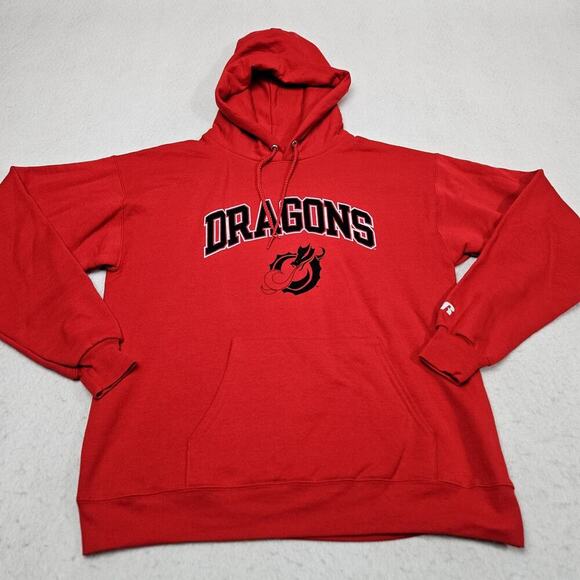 Minnesota State University Moorhead Dragons Hoodie Medium Red Russell College - Picture 1 of 7